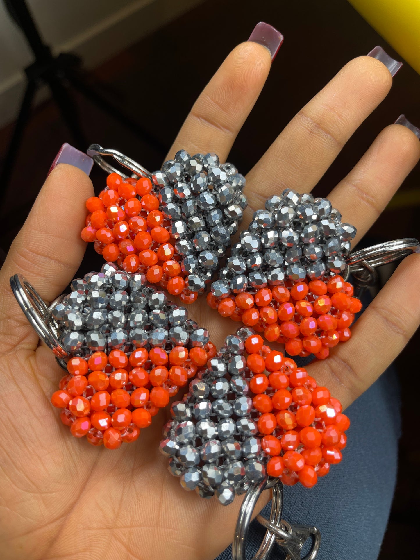 Two Colors Heart keychain