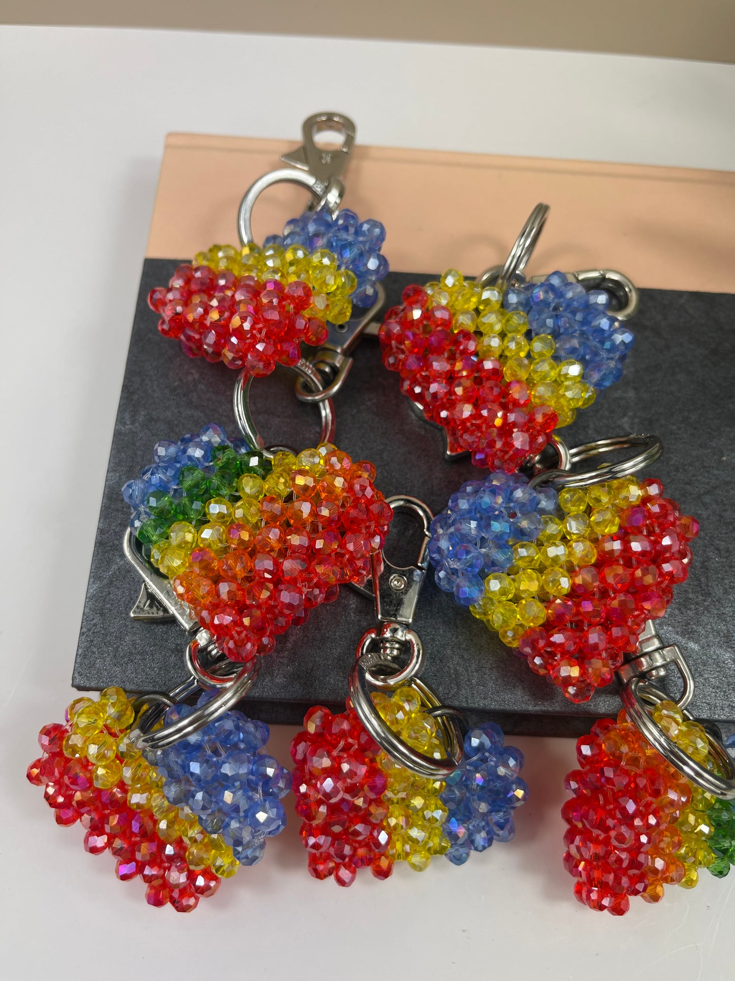 Three Colors Heart keychain