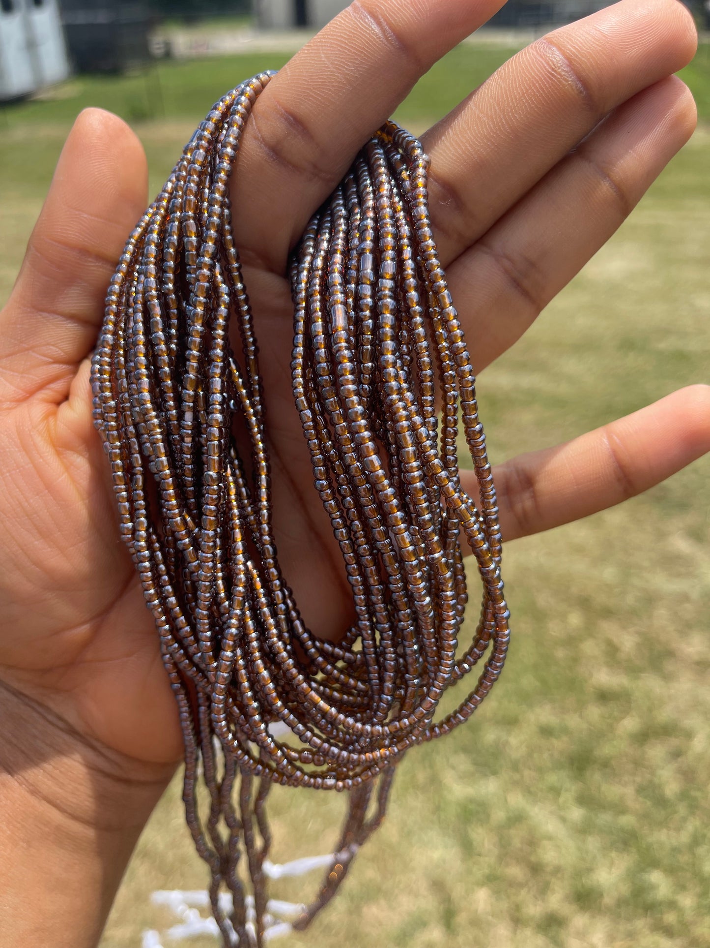 Brown waist beads