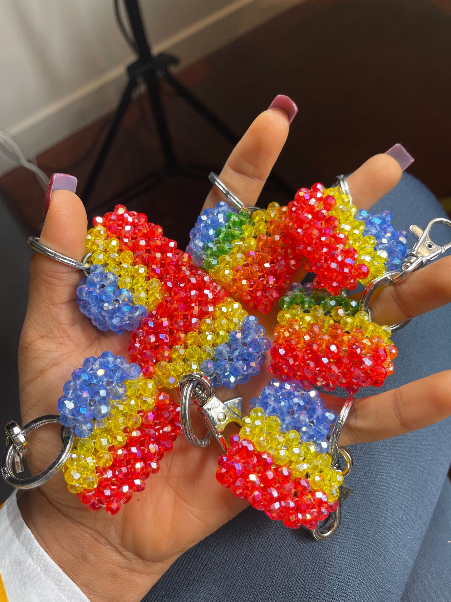 Three Colors Heart keychain