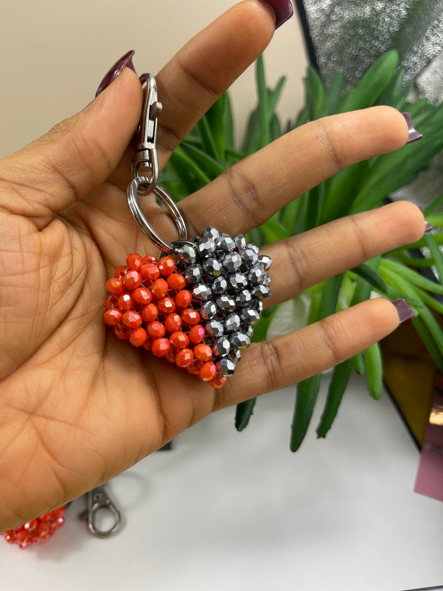 Two Colors Heart keychain