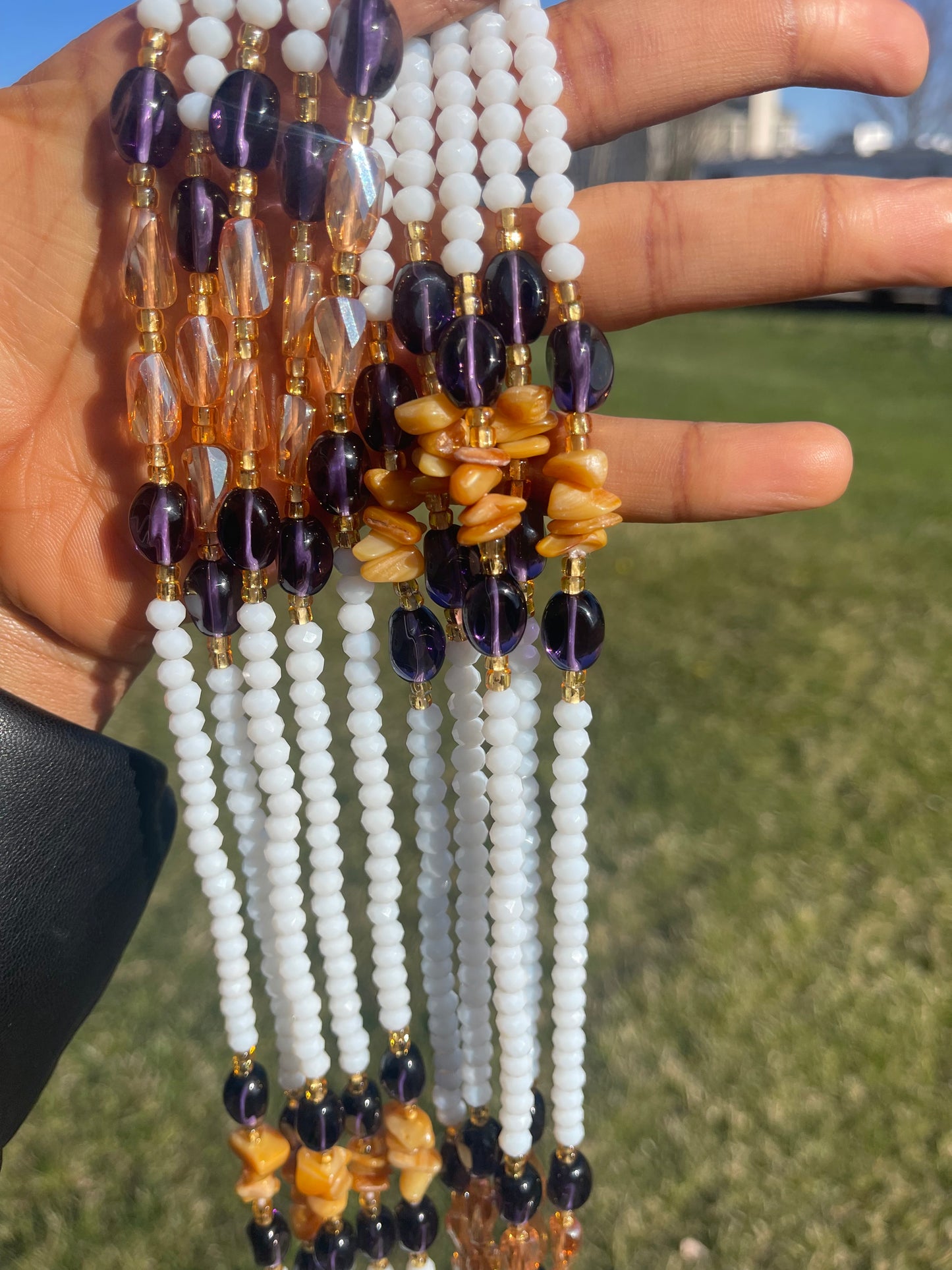 Self-love 1~~ luxury crystal waist beads __ natural stone waistbeads