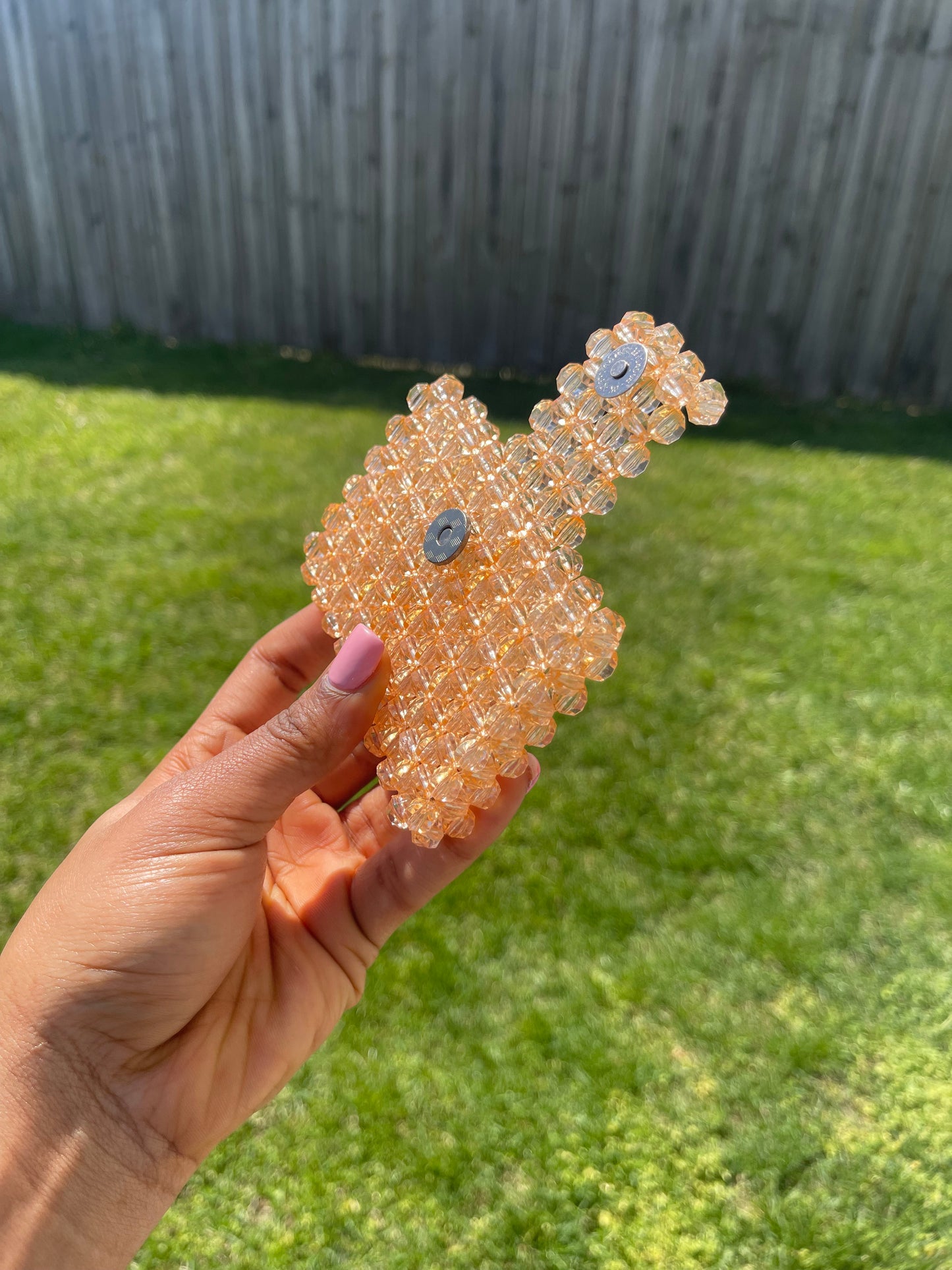 Gold~ Beaded Cardholder (wallet)