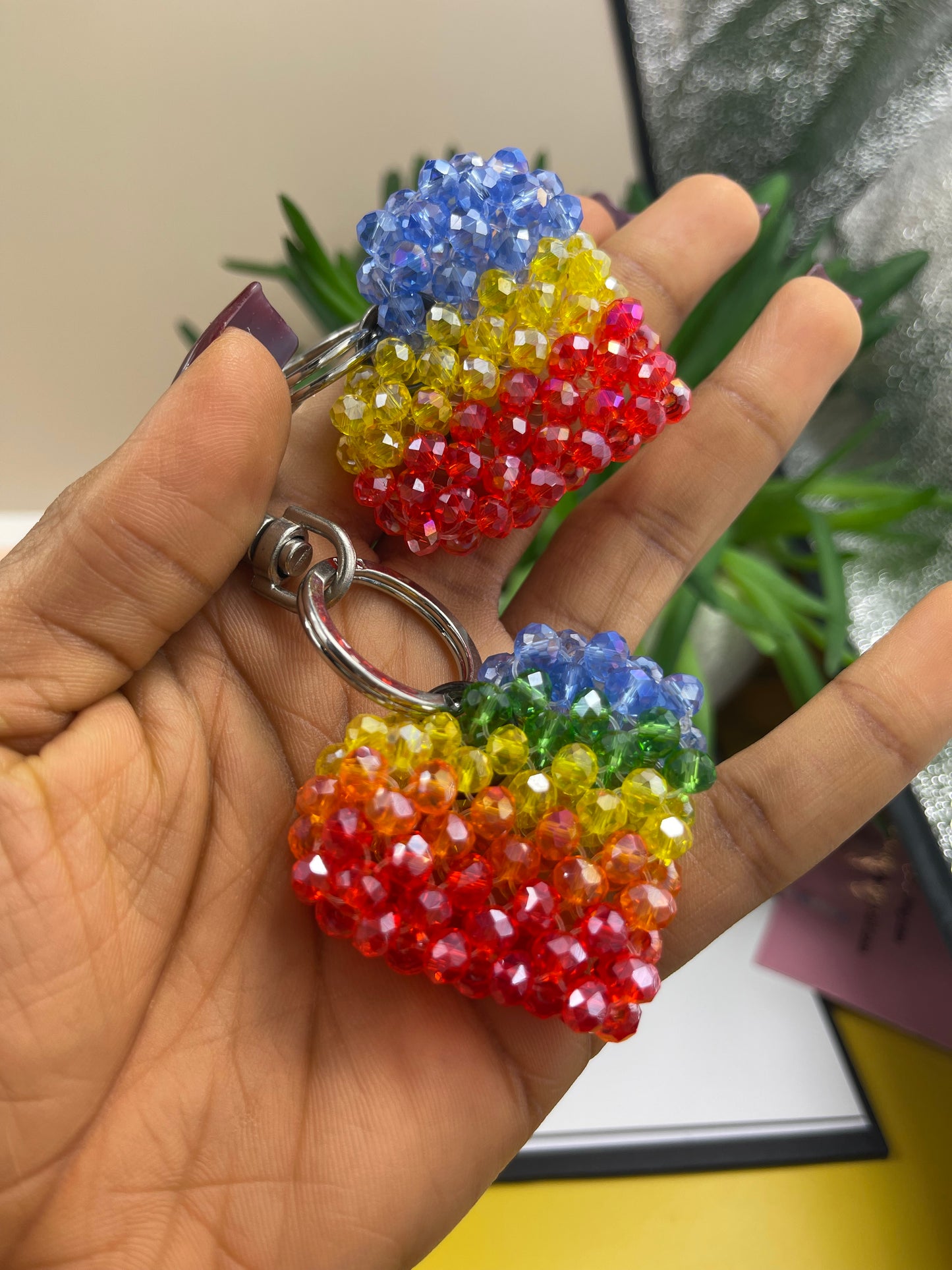 Three Colors Heart keychain