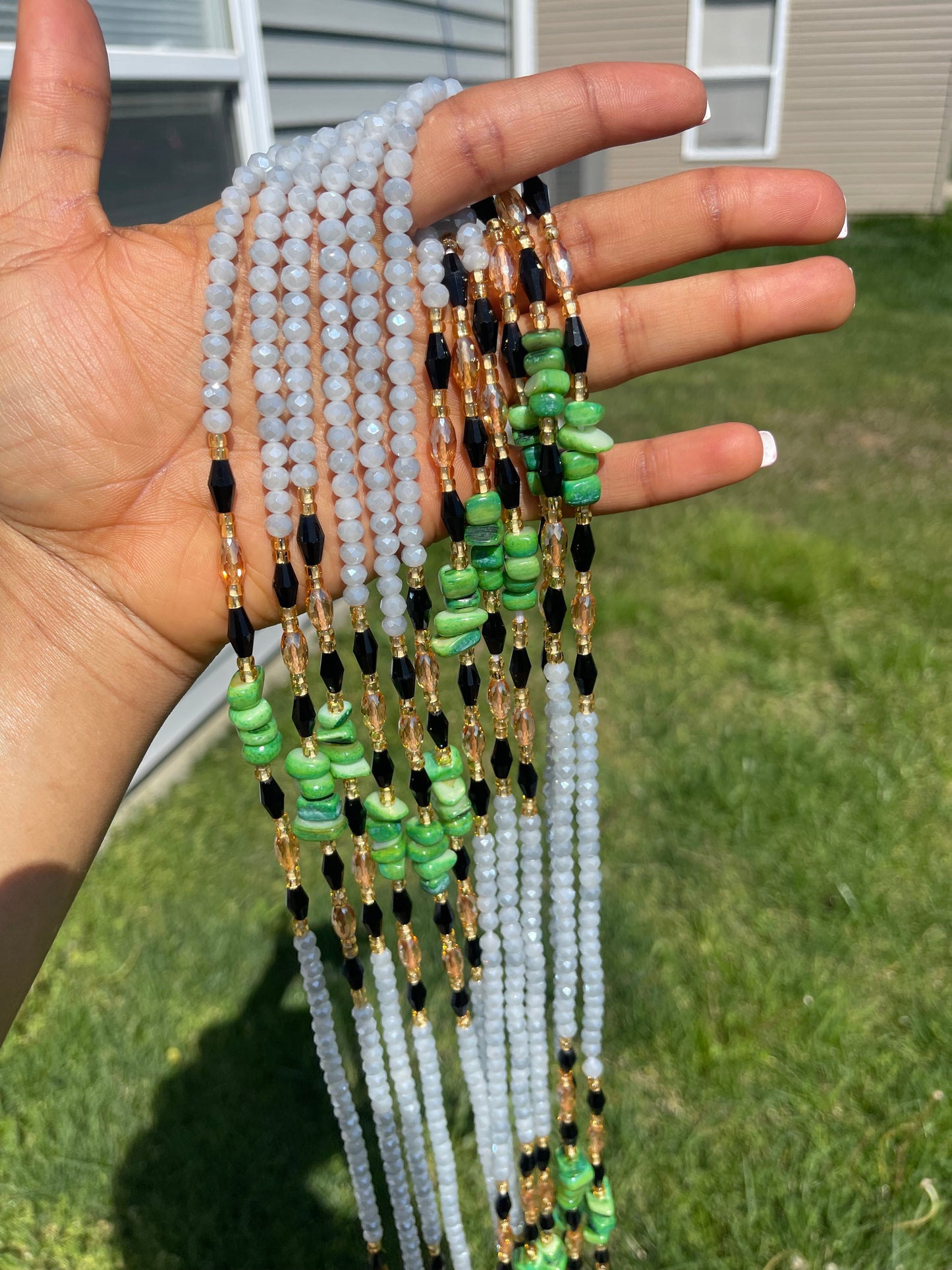 Self-love 2 ~~luxury crystal waistbeads__natural stone waist beads