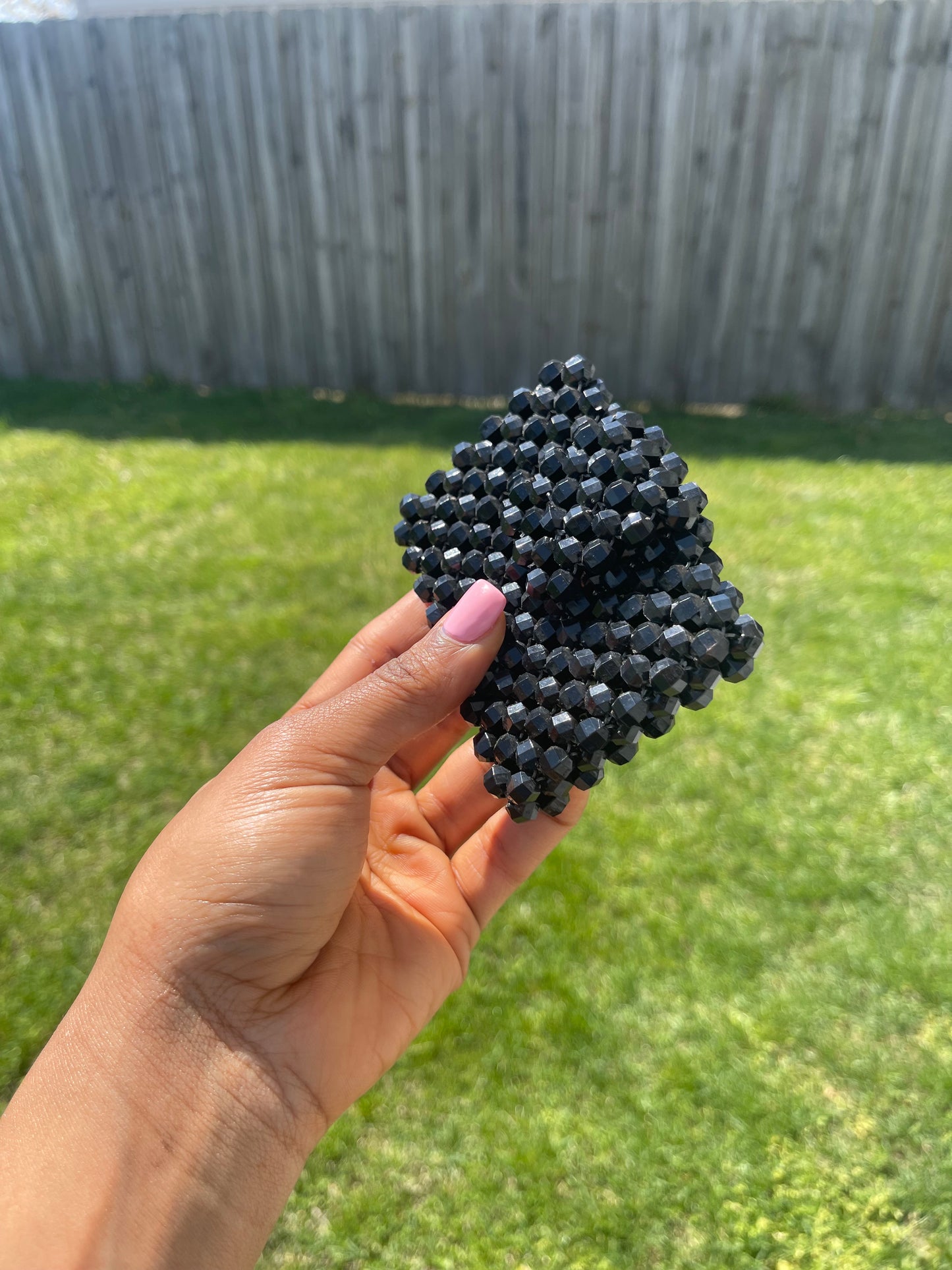 Black ~Beaded Cardholder ( wallet)