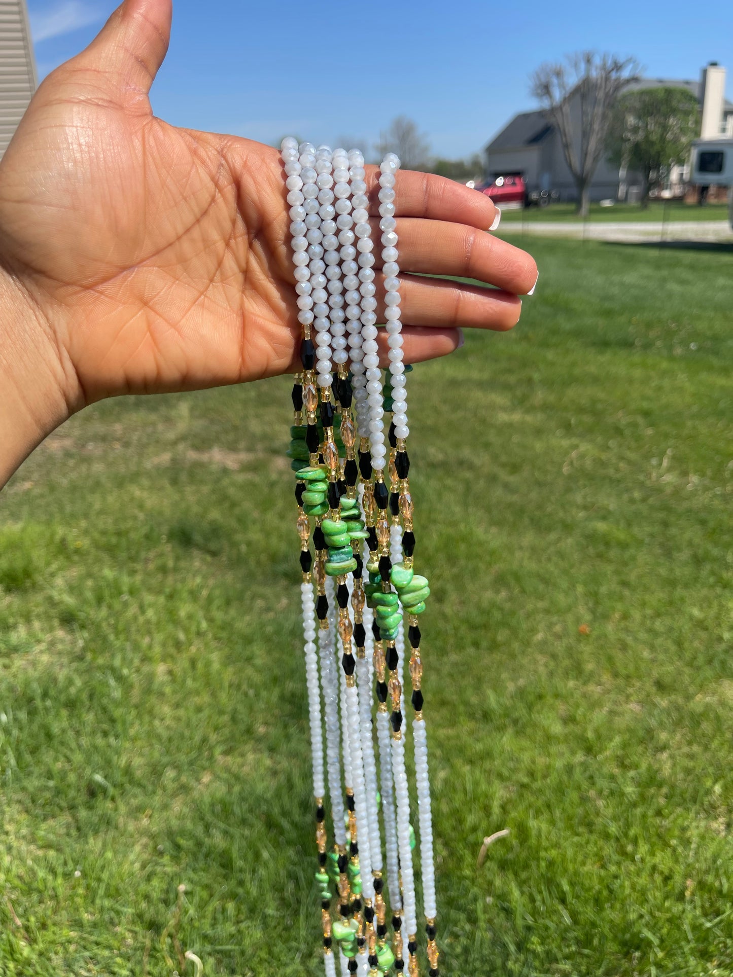 Self-love 2 ~~luxury crystal waistbeads__natural stone waist beads
