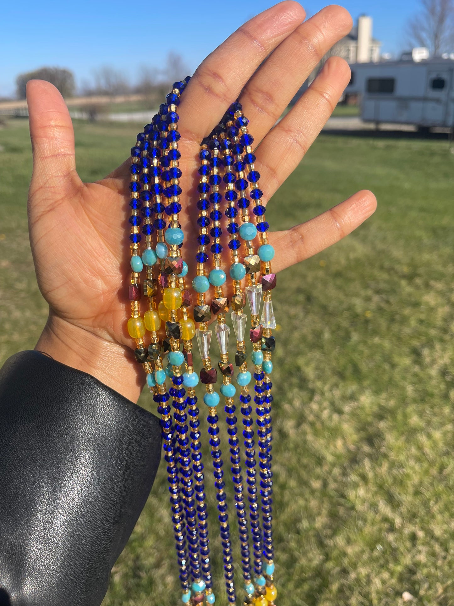 Sunset~~ luxury crystal waist beads