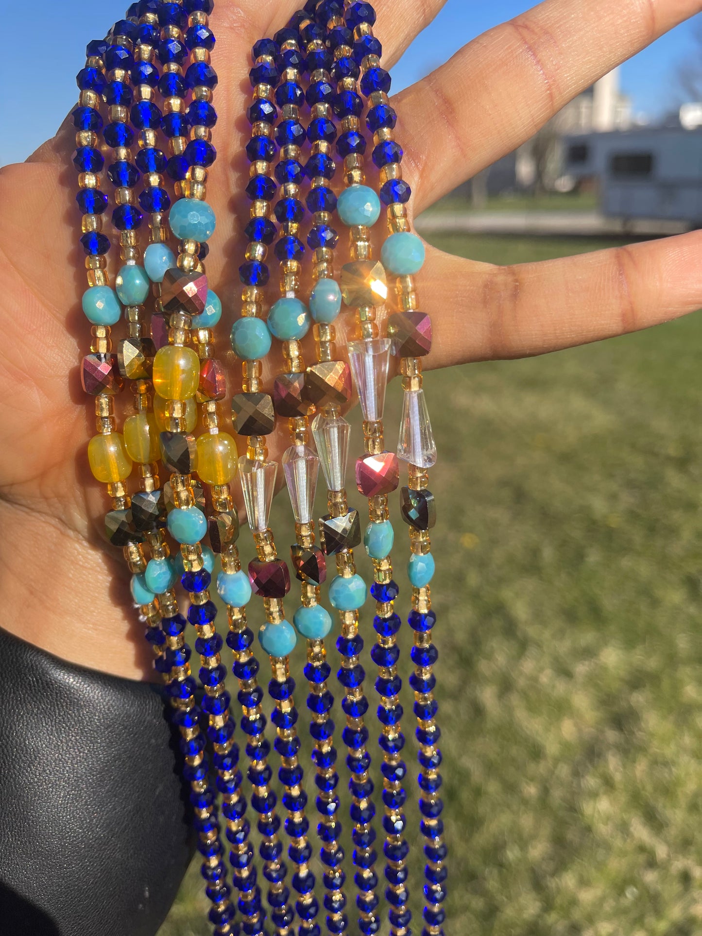 Sunset~~ luxury crystal waist beads