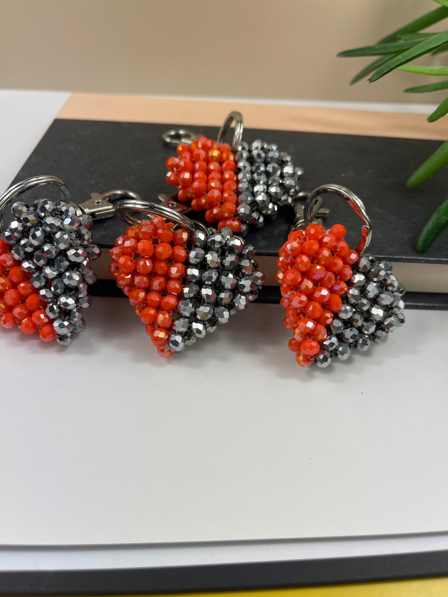 Two Colors Heart keychain