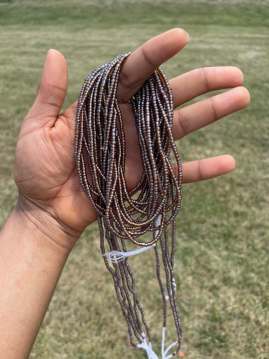 Brown waist beads