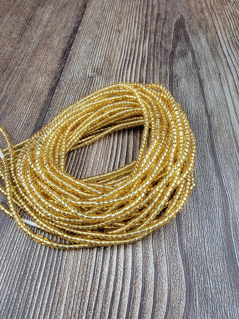 Solid gold African waistbeads