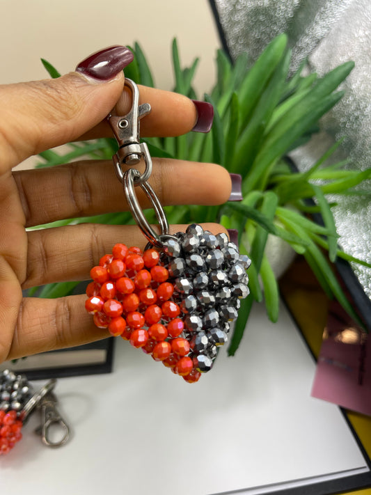 Two Colors Heart keychain