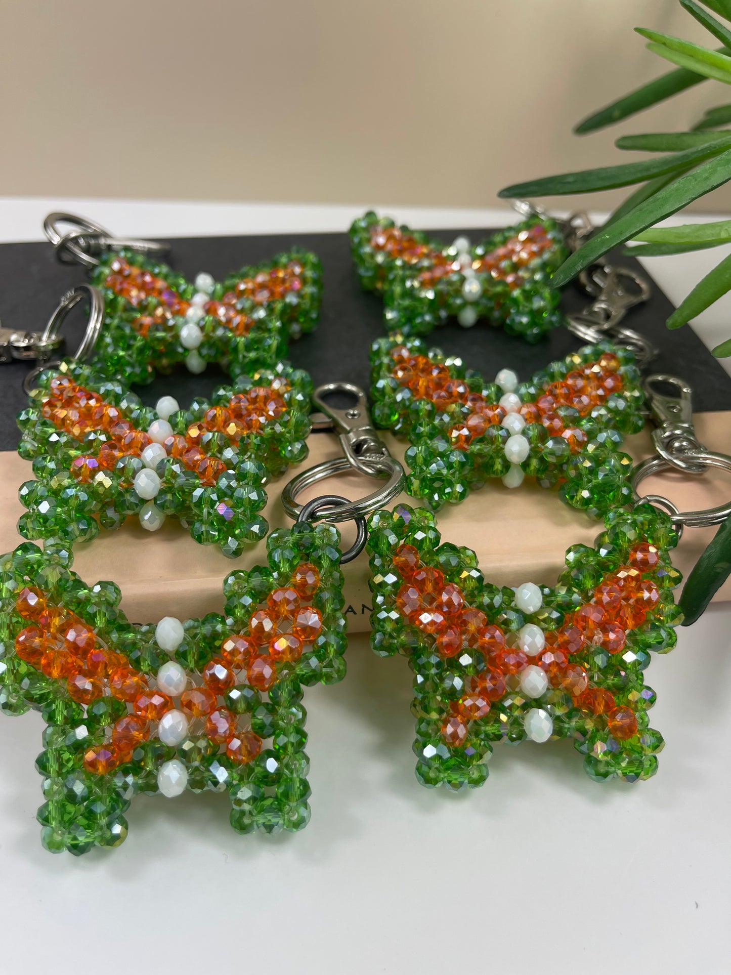 Green 3 Butterfly keychain