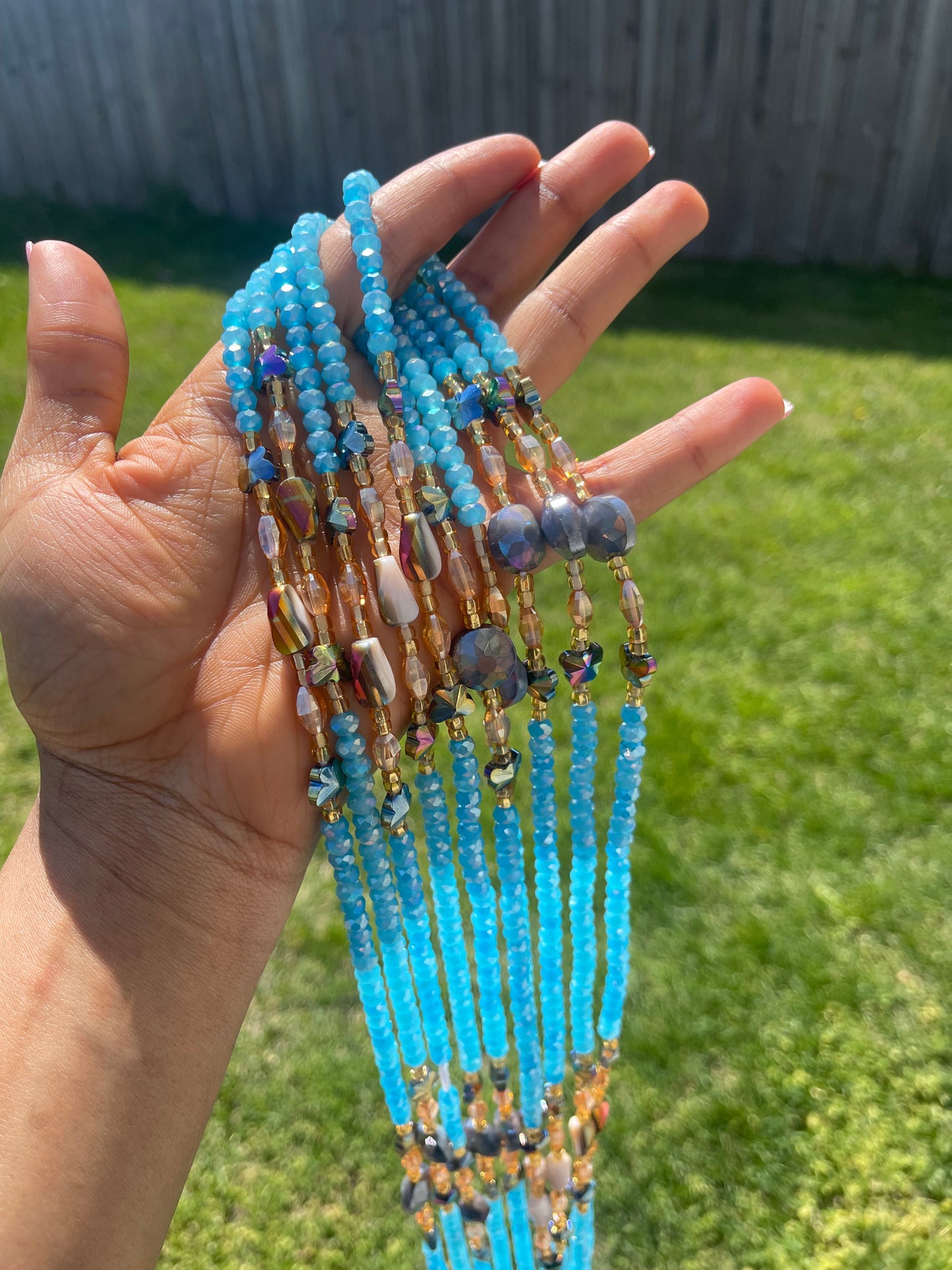 Sky~ crystal waistbeads