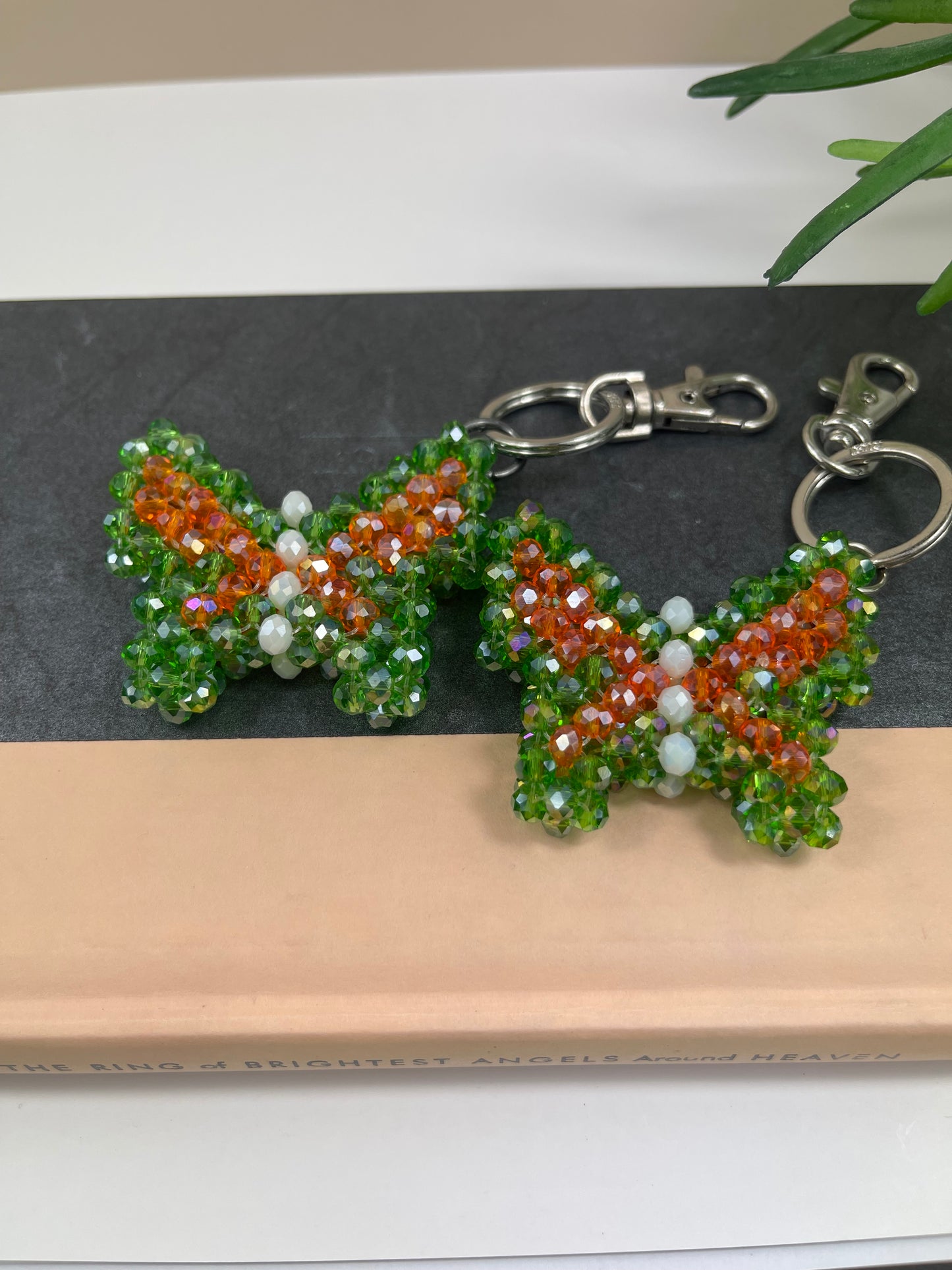 Green 3 Butterfly keychain