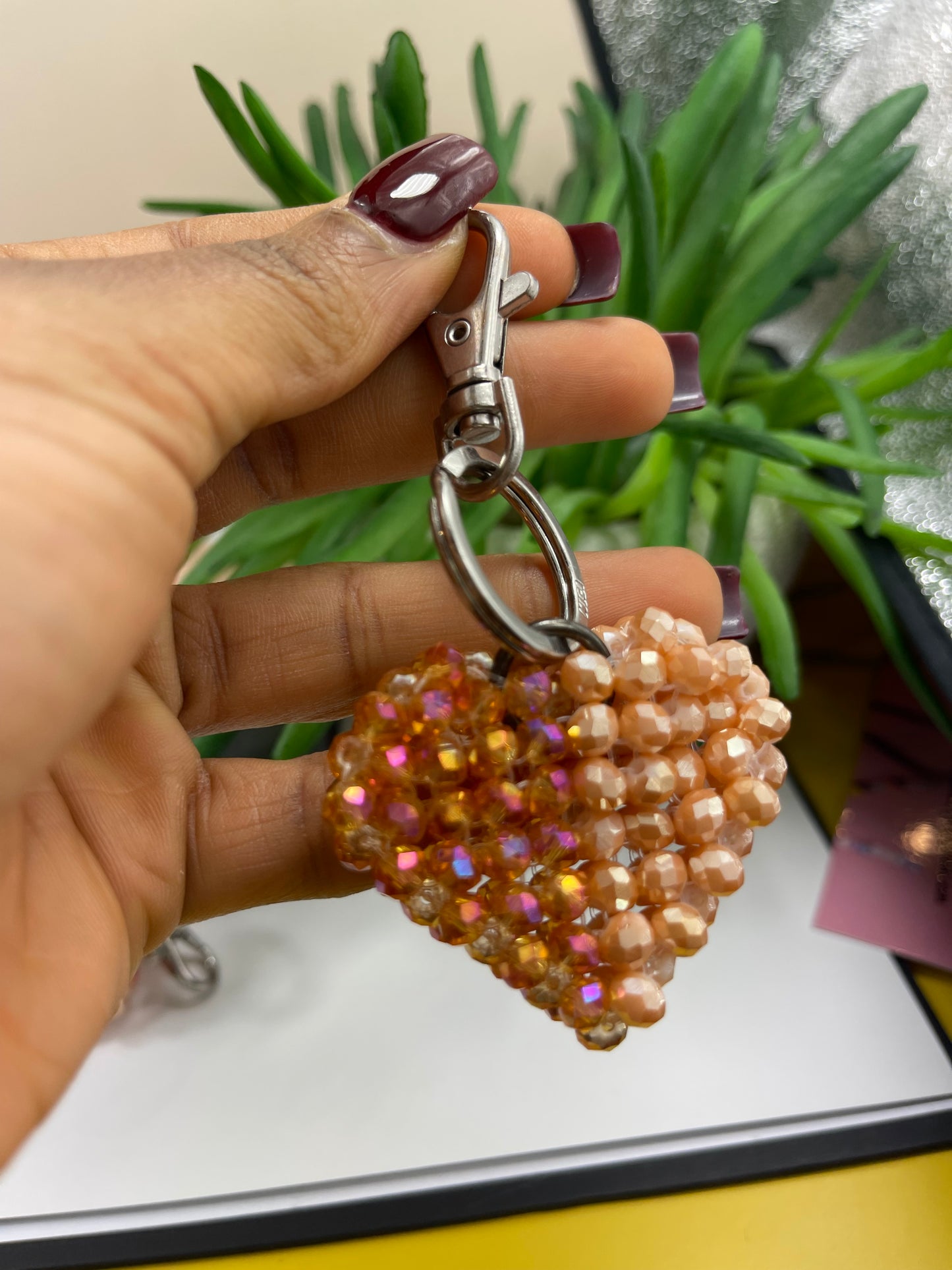 Two Colors Heart keychain