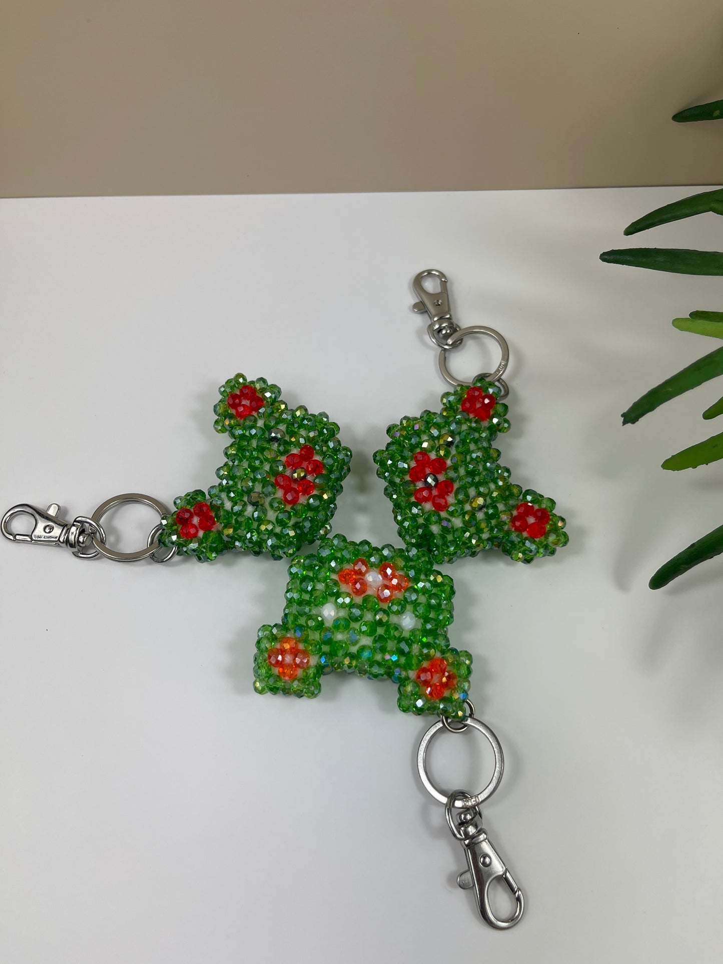 Green TeddyBear keychain