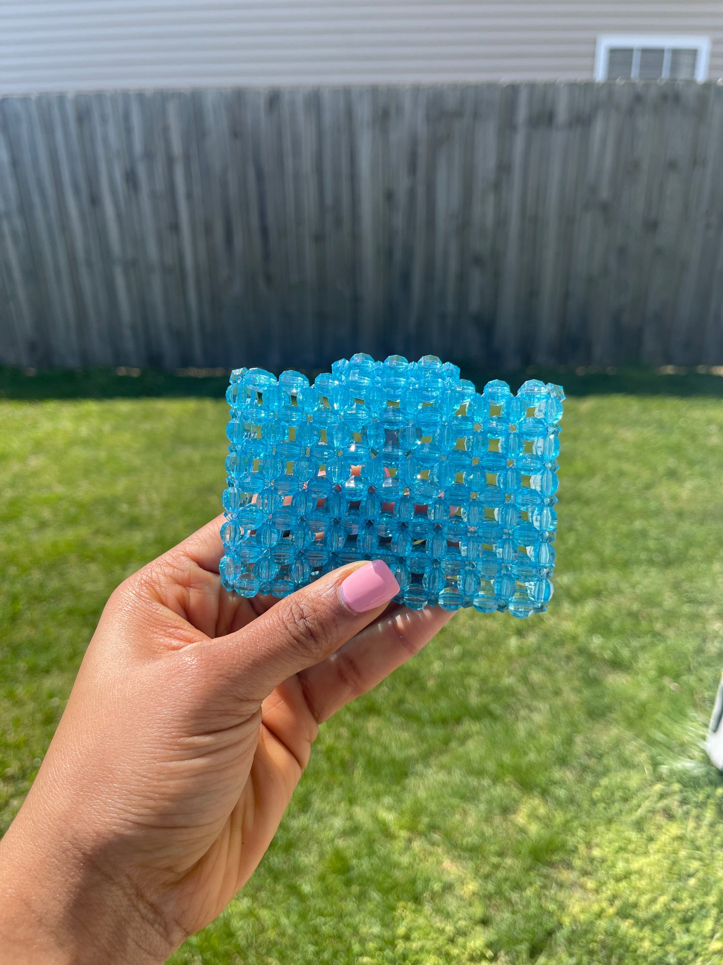 Light blue~~ Beaded Cardholder (Wallet)