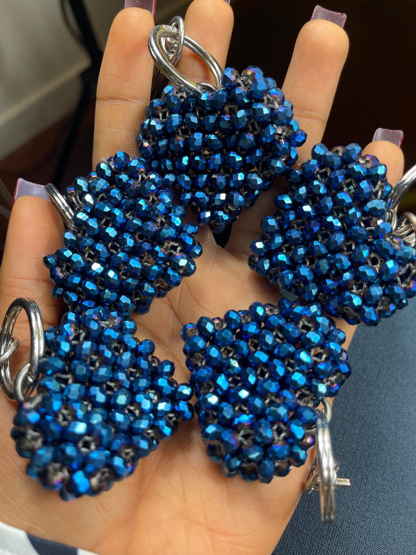 Dark Blue Heart keychain