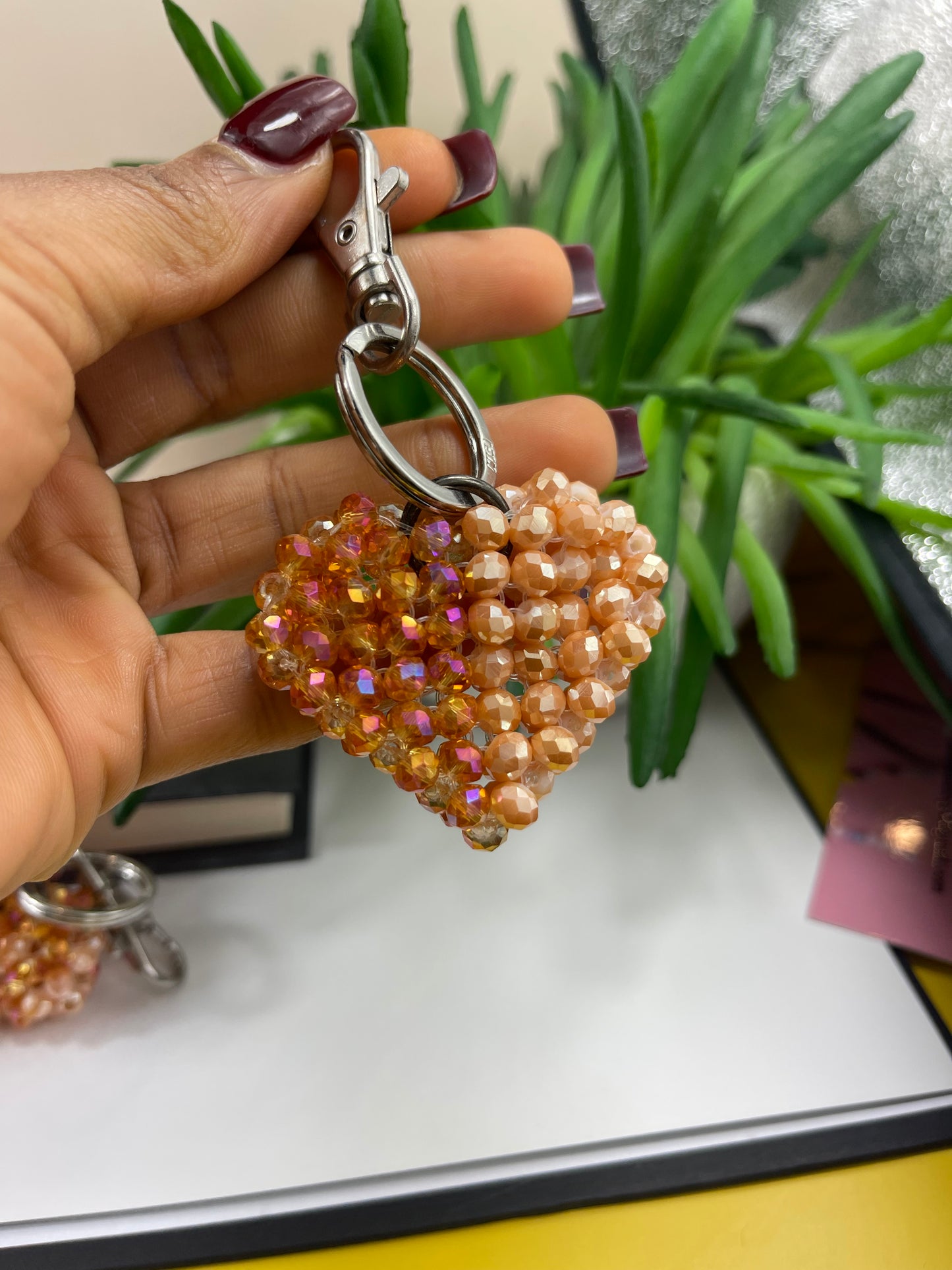 Two Colors Heart keychain