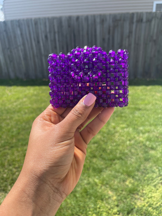 Purple ~Beaded Cardholders