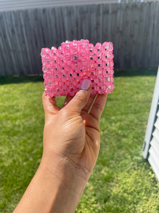 Light pink ~Beaded Cardholders