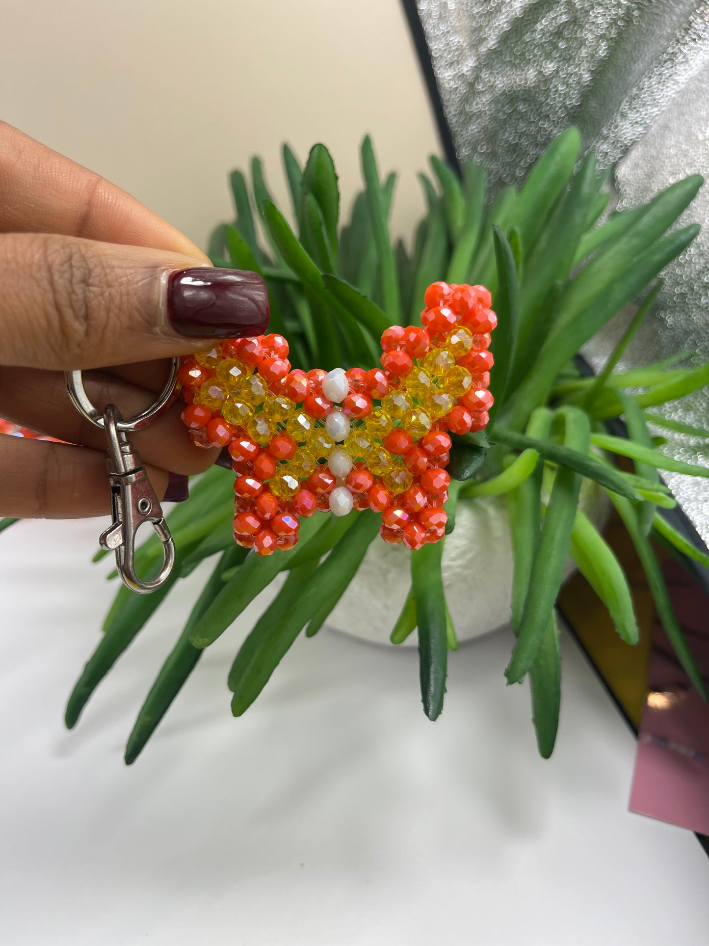 Orange Butterfly keychain