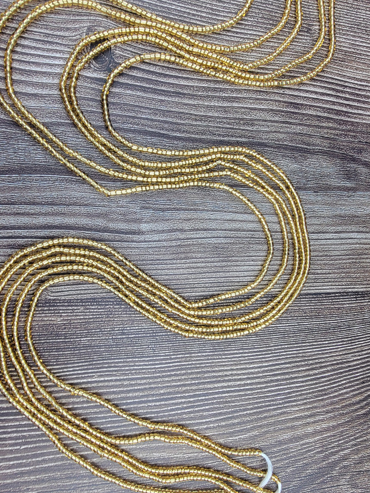 Solid gold African waistbeads