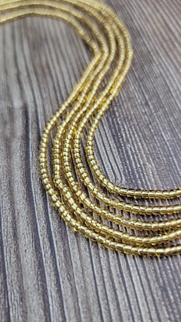 Solid gold African waistbeads