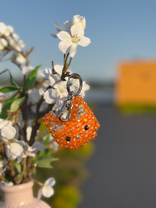 Orange kitty keychain (cat)