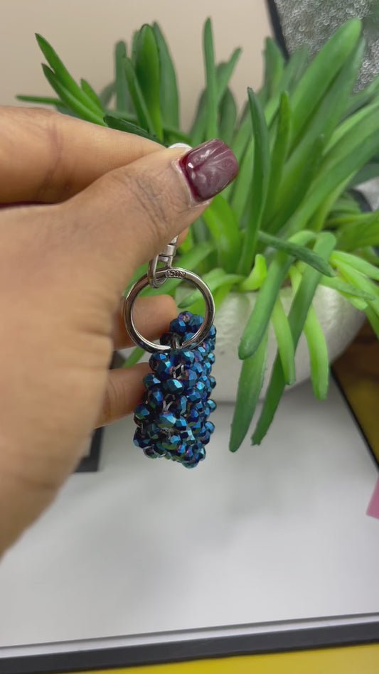 Dark Blue Heart keychain